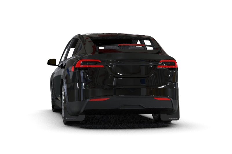 Rally Armor 2022 Tesla Model X Black UR Mud Flap w/ Dark Grey Logo - eliteracefab.com