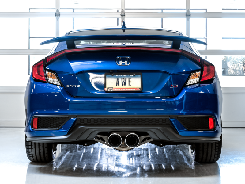 AWE Tuning 17+ Honda Civic SI 1.5L / Type R 2.0L Turbo Triple-to-Dual Tip Conversion Kit - eliteracefab.com