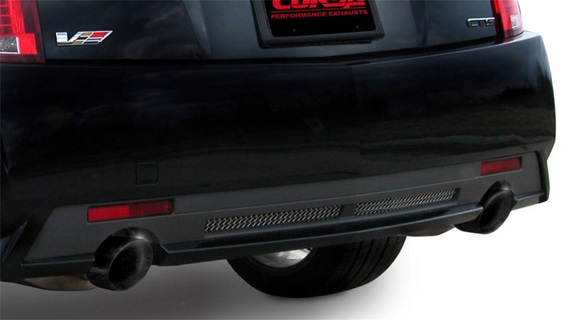 Corsa 09-13 Cadillac CTS Sedan V 6.2L V8 Black Sport Axle-Back Exhaust - eliteracefab.com