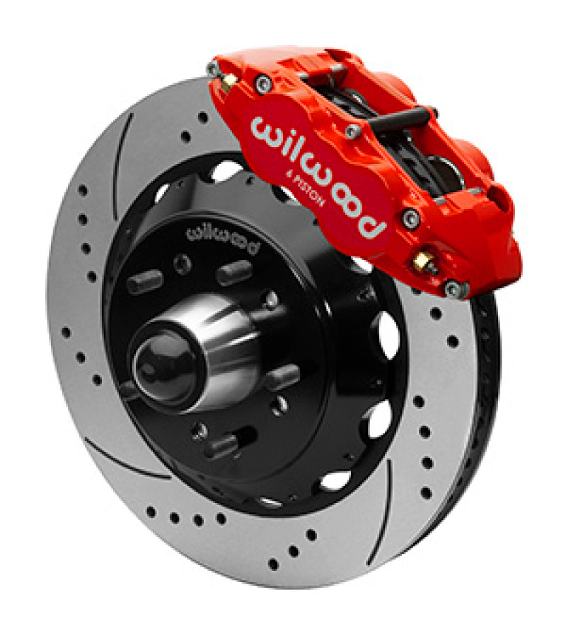 Wilwood Narrow Superlight 6R Front Truck Kit 14.00in Red 88-98 GMC Truck C1500/C2500 - eliteracefab.com