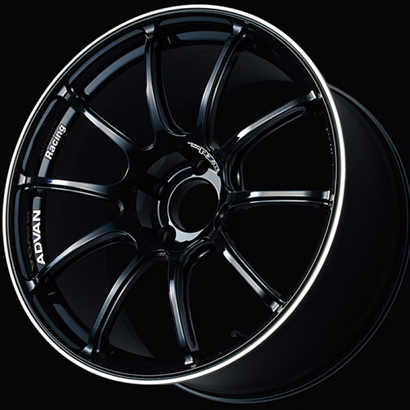 Advan YAZ7F38AB RZII 17x7.5 +38 4-100 Racing Gloss Black Wheel