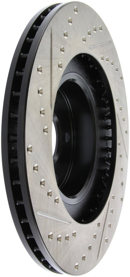 STOPTECH 02-10 SUBARU WRX SLOTTED & DRILLED LEFT FRONT ROTOR (EXC. STI), 127.47018L - eliteracefab.com