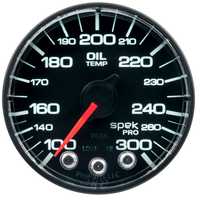 Autometer Spek-Pro 52.4mm 100-300 F Deg Digital Stepper Motor Oil Temp Gauge P322328