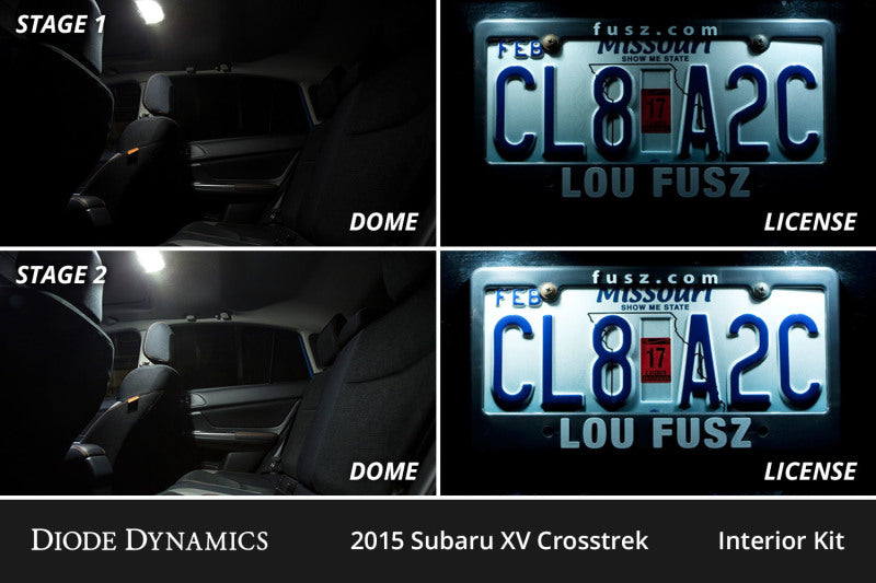 Diode Dynamics 13-16 Subaru XV Crosstrek Interior LED Kit Cool White Stage 2