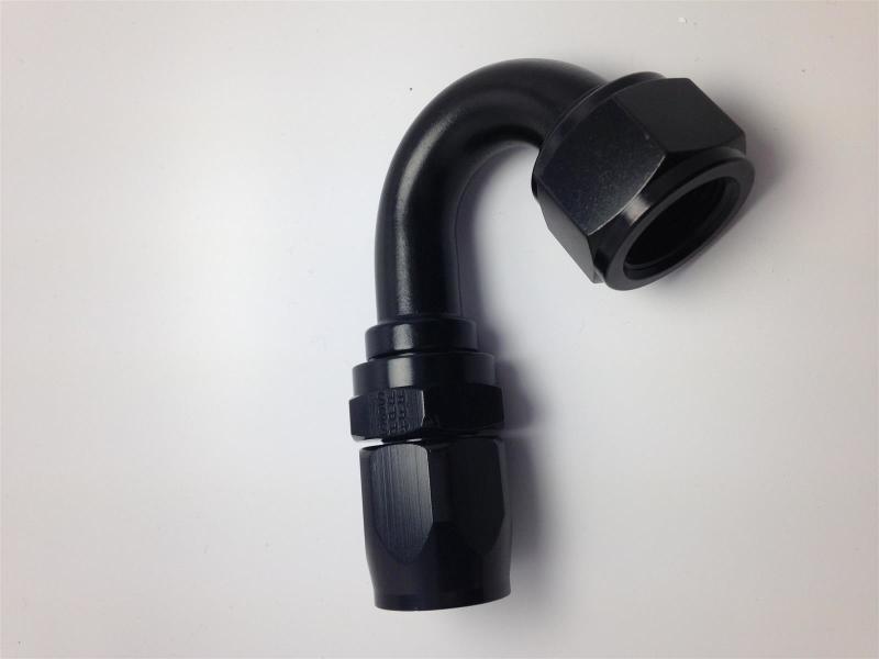 Fragola -6AN x 150 Degree Pro-Flow Hose End - Black - eliteracefab.com