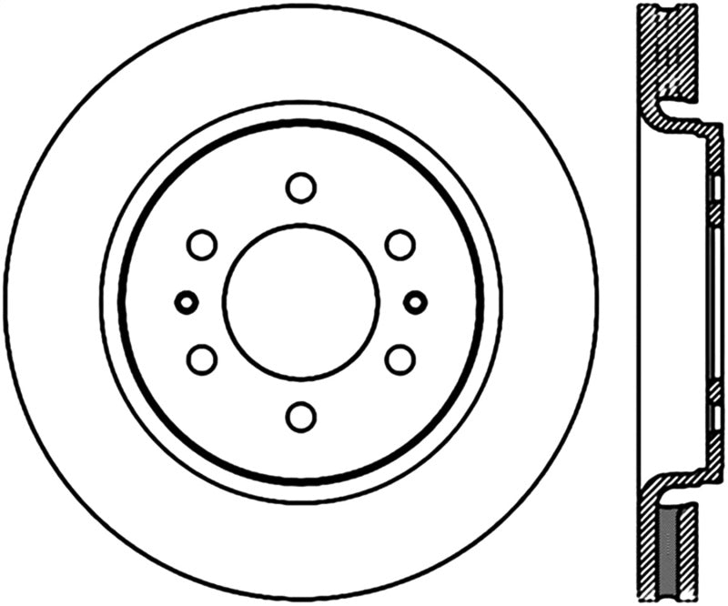 StopTech 10-16 Ford F-150 Slotted & Drilled Front Right Sport Brake Cryo Rotor Stoptech