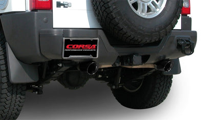 Corsa 06-08 Hummer H3 3in Cat-Back Dual Rear w Single 4in Black Pro-Series Tips CORSA Performance