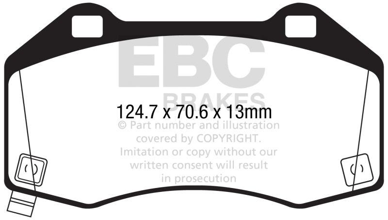 EBC 2017+ Fiat 124 Spider 1.4L Turbo Abarth Yellowstuff Front Brake Pads - eliteracefab.com