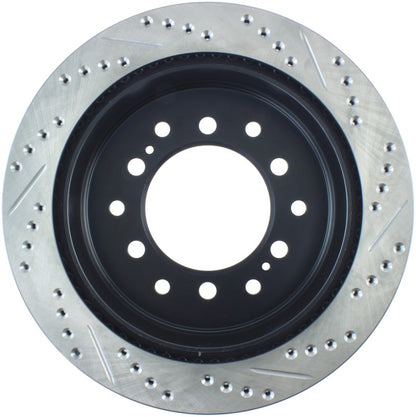 StopTech Power Slot 03-09 Toyota 4 Runner / 03-09 Lexus GX470 Drilled & Slotted Right Rear Rotor Stoptech