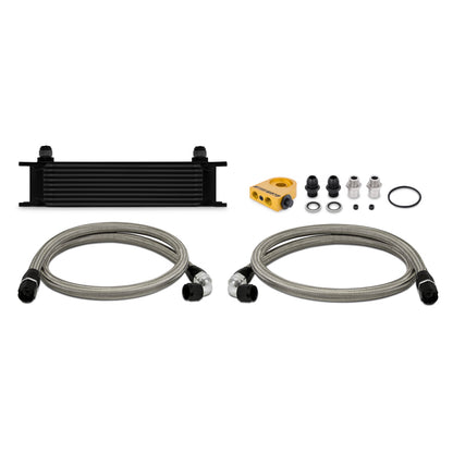 Mishimoto Universal Thermostatic 10 Row Oil Cooler Kit - Black - eliteracefab.com