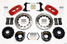 Load image into Gallery viewer, Wilwood AERO4 Rear P-Brake Kit 14.00in Drill Red 2005-2014 Mustang - eliteracefab.com