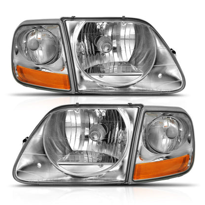 ANZO 1997-2003 Ford F-150 Crystal Headlight G2 Clear With Parking Light - eliteracefab.com