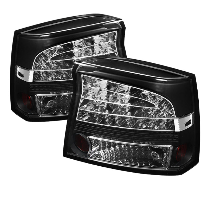 Spyder Dodge Charger 09-10 LED Tail Lights Black ALT-YD-DCH09-LED-BK - eliteracefab.com