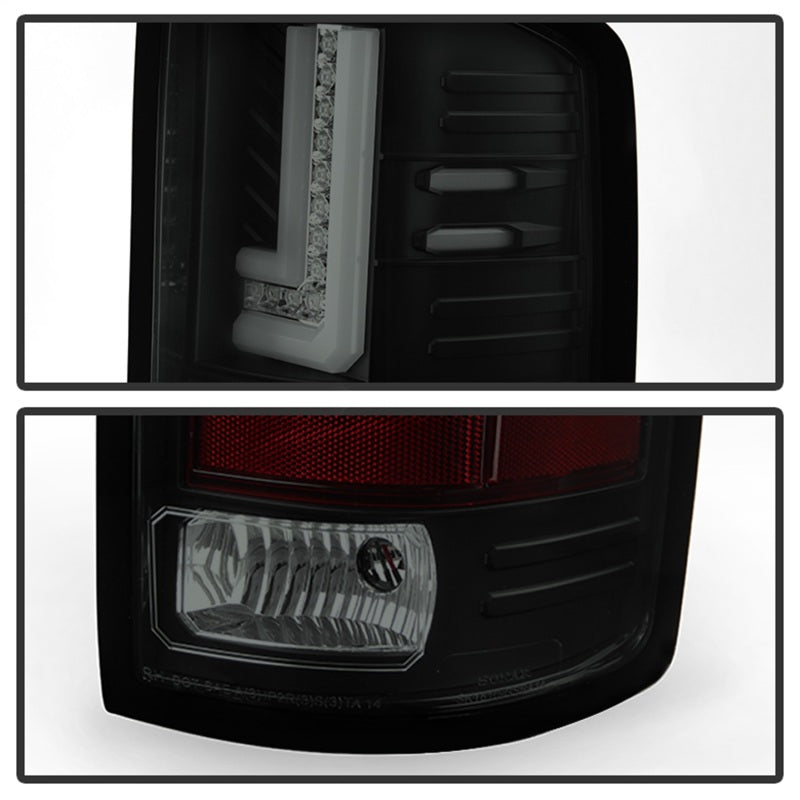 Spyder GMC Sierra 14-16 LED Tail Lights Black Smoke ALT-YD-GS14-LBLED-BSM - eliteracefab.com