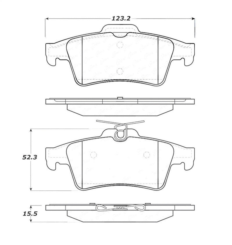 StopTech Street Touring 07-09 Mazdaspeed3 / 06-07 Mazdaspeed6 Rear Brake Pads - eliteracefab.com