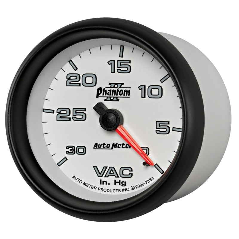 AutoMeter Gauge Vacuum 2-5/8in. 30Inhg Mechanical Phantom II 7884