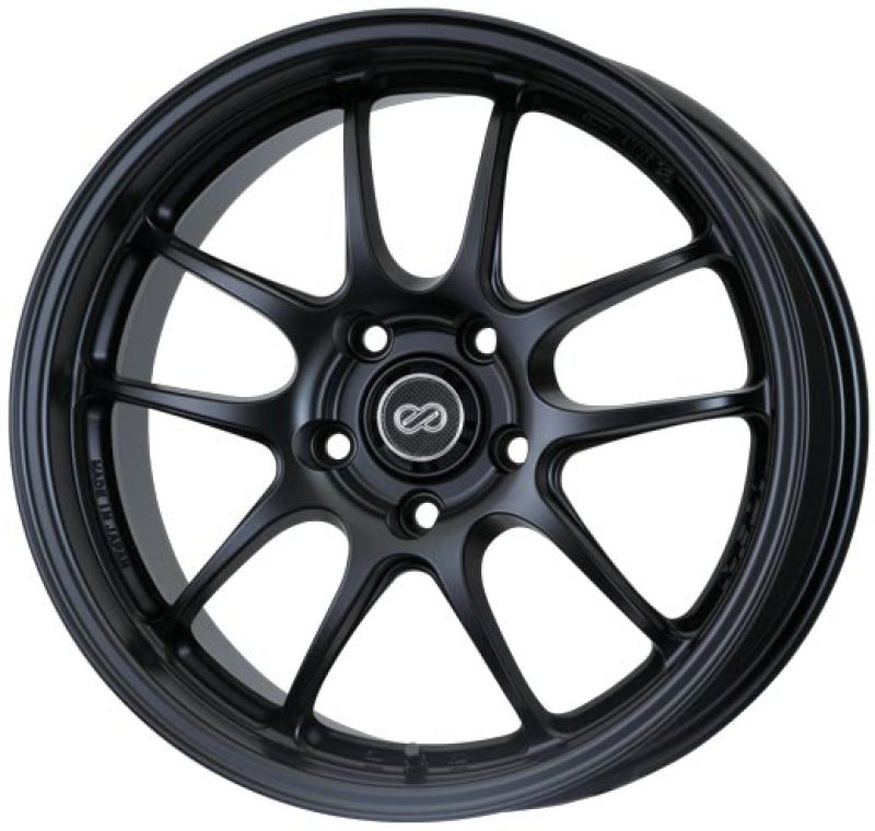 Enkei PF01 18x10.5 5x114.3 15mm Offset 75mm Bore Black Wheel **Special Order** - eliteracefab.com