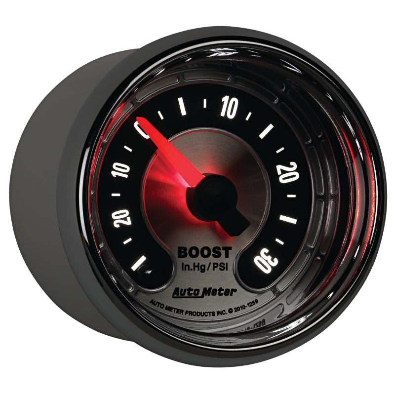 Autometer American Muscle 52mm Full Sweep Electric 30 In Hg.-Vac/30PSI Boost Vacuum Gauge 1259