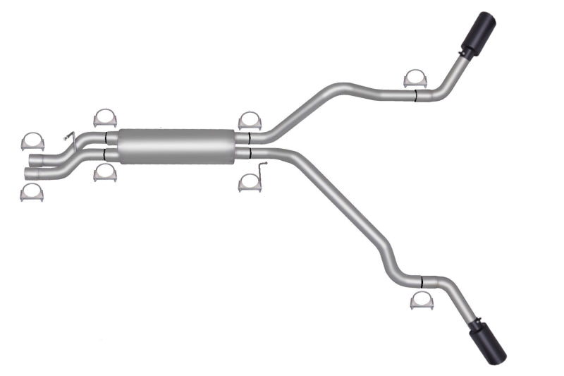 Gibson 99-03 GMC Sierra 1500 SL 5.3L 2.5in Cat-Back Dual Extreme Exhaust - Black Elite Gibson