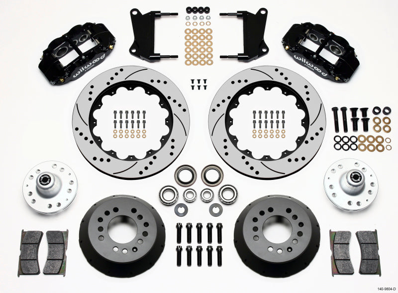 Wilwood Narrow Superlite 6R Front Hub Kit 14.00in Drilled 67-69 Camaro 64-72 Nova Chevelle Wilwood