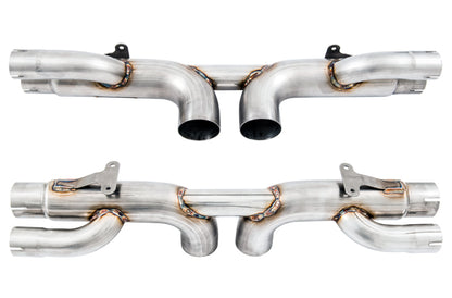 AWE Tuning Porsche 991 GT3 / RS Center Muffler Delete - Chrome Silver Tips AWE Tuning