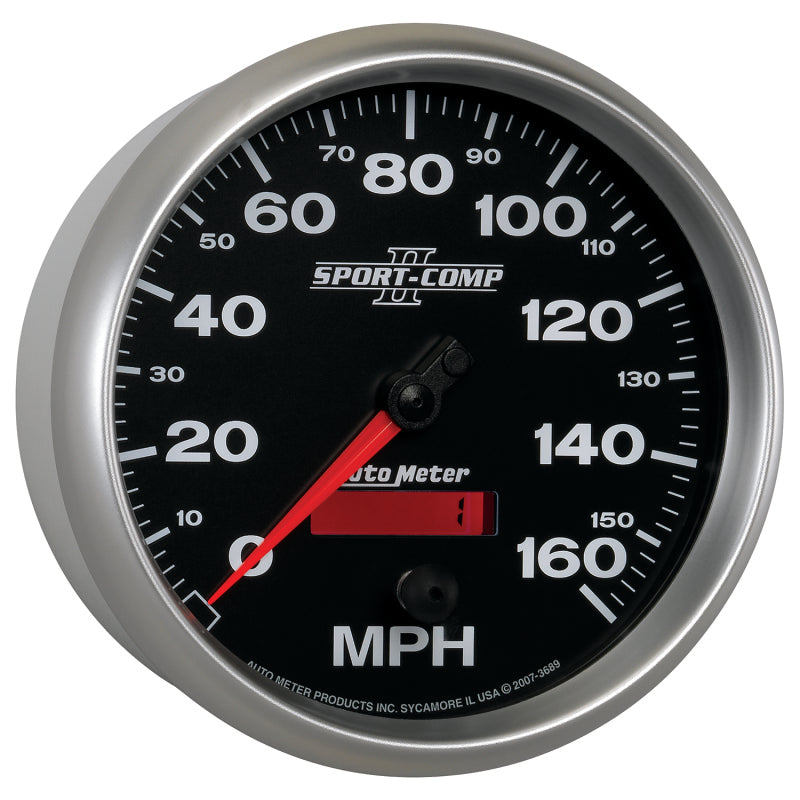 Autometer Sport-Comp II 5 inch 0-160MPH Electronic Programmable Speedometer 3689
