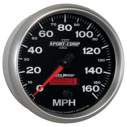 Autometer Sport-Comp II 5 inch 0-160MPH Electronic Programmable Speedometer 3689