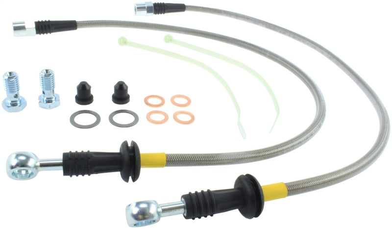 STOPTECH 02-06 MINI & MINI S STAINLESS STEEL FRONT BRAKE LINE KIT, 950.34007 - eliteracefab.com