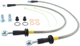 STOPTECH 02-06 MINI & MINI S STAINLESS STEEL FRONT BRAKE LINE KIT, 950.34007