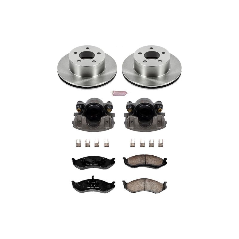 Power Stop 90-99 Jeep Cherokee Front Autospecialty Brake Kit w/Calipers - eliteracefab.com