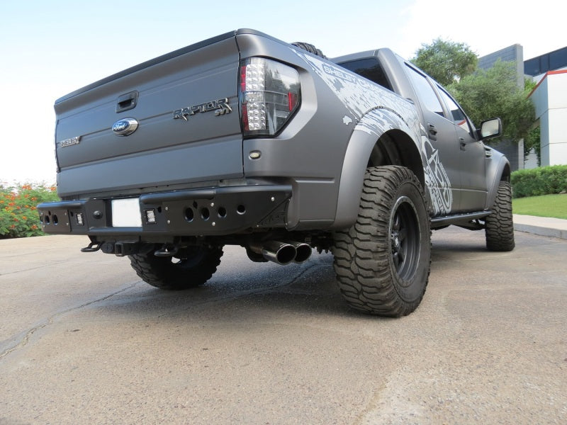 Addictive Desert Designs 10-14 Ford F-150 Raptor Venom Rear Bumper w/ Backup Sensor Cutouts - eliteracefab.com