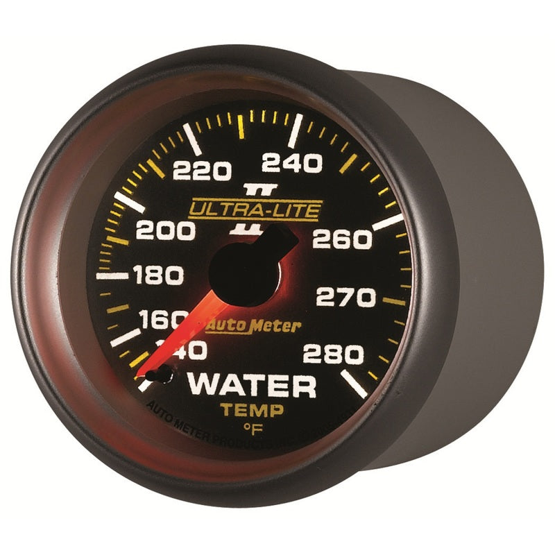 Autometer Ultra-Lite II 52mm 140-280 Deg F Mechanical Water Temp Gauge 4931