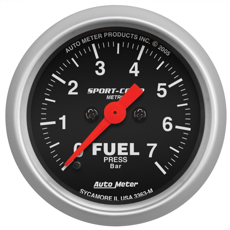 Autometer 2-1/16in 7BAR Digital Stepper Motor Sport-Comp Fuel Pressure Gauge 3363-M