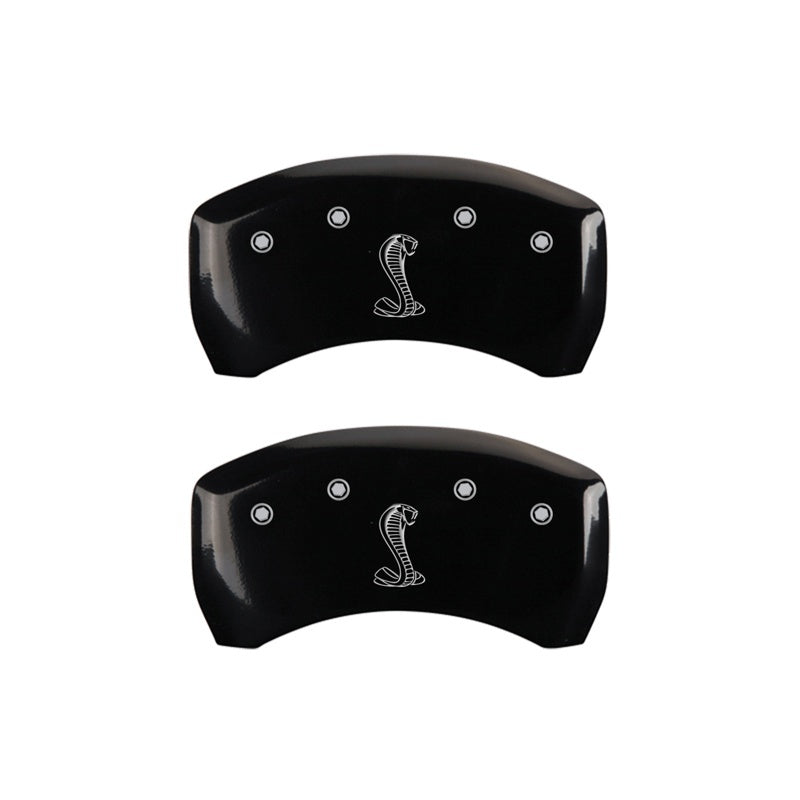 MGP Rear set 2 Caliper Covers Engraved Rear Snake Black finish silver ch MGP