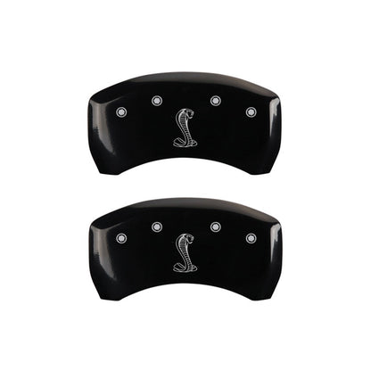 MGP Rear set 2 Caliper Covers Engraved Rear Snake Black finish silver ch MGP