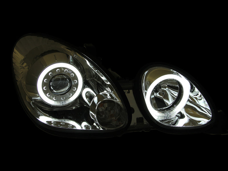 ANZO USA Lexus Gs300 Projector Headlights W/ Halo Chrome; 1998-2005 - eliteracefab.com