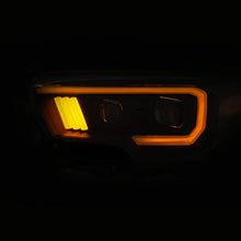 Load image into Gallery viewer, ANZO 2016-2017 Toyota Tacoma Projector Headlights w/ Plank Style Switchback Black w/ Amber - eliteracefab.com