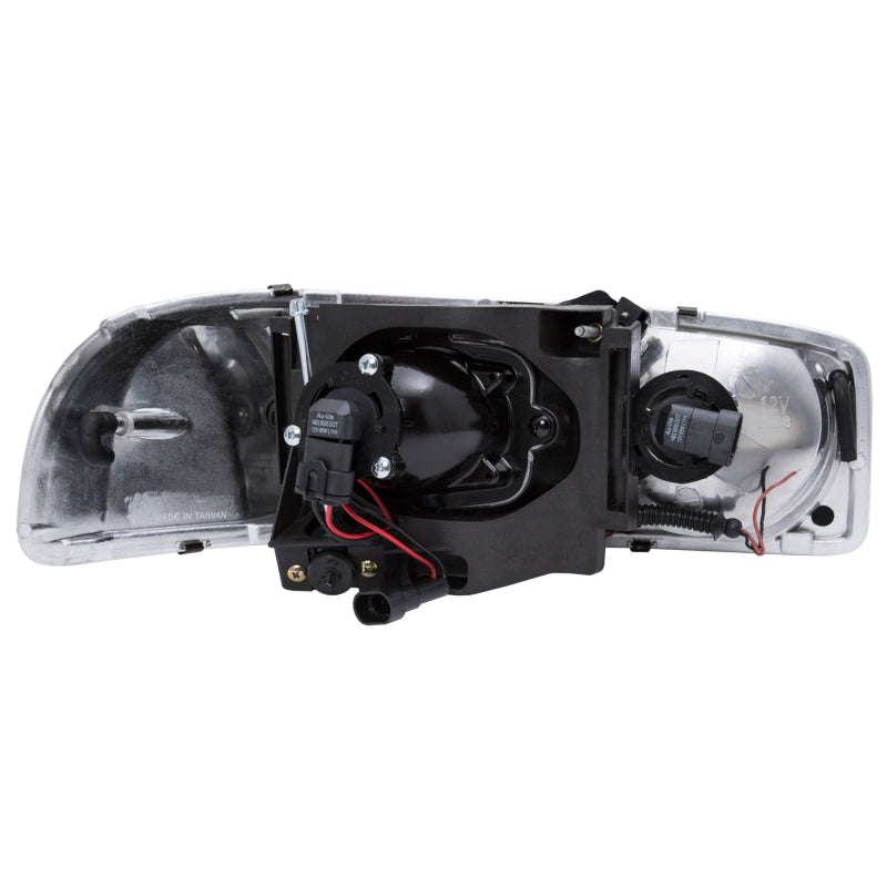 ANZO USA GMC Sierra Projector Headlights W/ U-Bar Black; 1999-2006 - eliteracefab.com