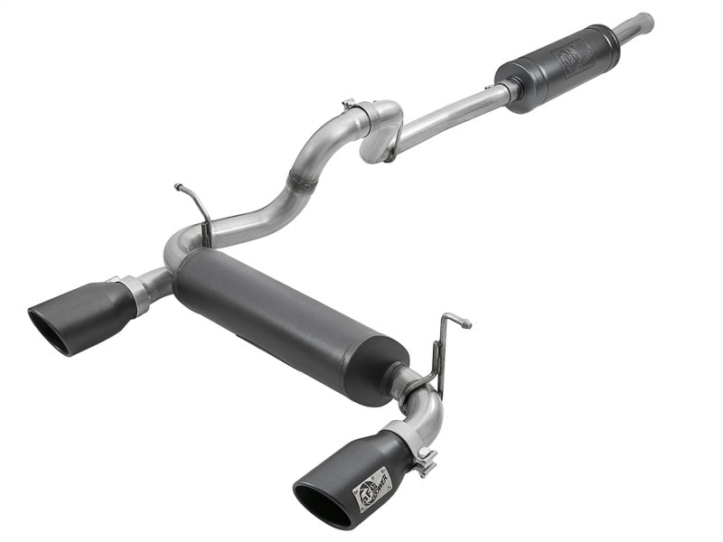 aFe Rebel Series 2.5in 304 SS Cat-Back Exhaust w/ Black Tips 2018+ Jeep Wrangler (JL) V6 3.6L aFe