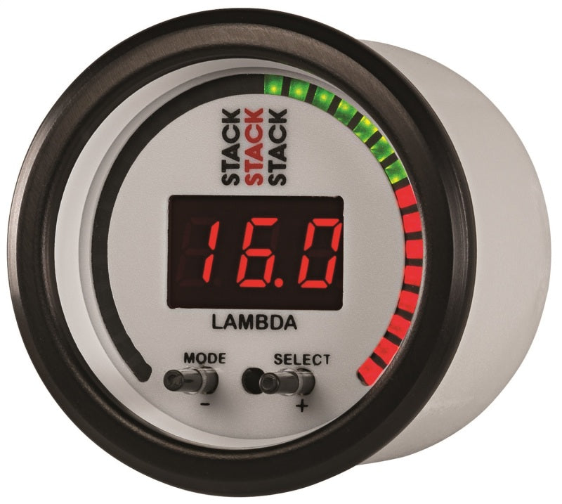 Autometer Stack 52mm Pro-Control Wideband Air/Fuel Ratio (Lambda) Gauge - White ST3404
