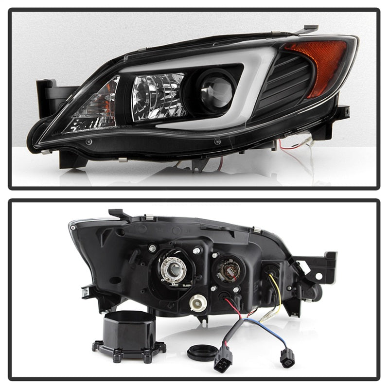Spyder Subaru WRX 08-09 Projector Headlights - HID Model Only - Black PRO-YD-SWRX08-HID-LBDRL-BK - eliteracefab.com