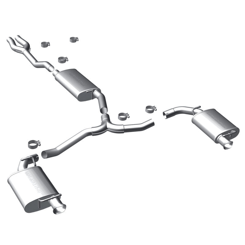 MagnaFlow 11-12 Dodge Charger V6 3.6L Dual Split Rear Exit Stainless Cat-Back Performance Exhaust Magnaflow