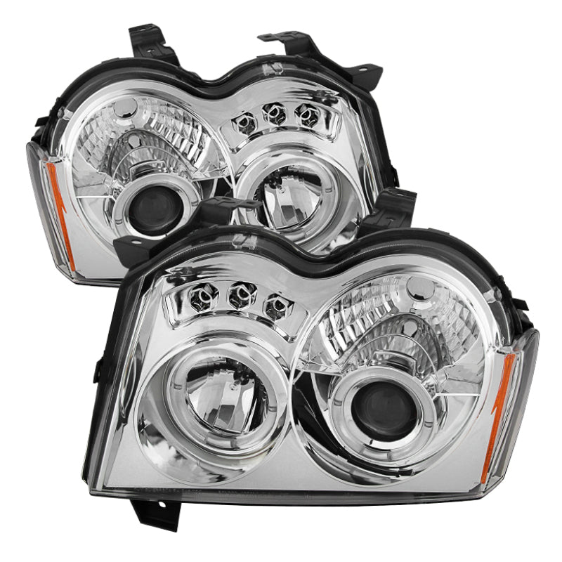 Spyder Jeep Grand Cherokee 05-07 Projector Headlights LED Halo LED Chrm Low 9006 PRO-YD-JGC05-HL-C - eliteracefab.com