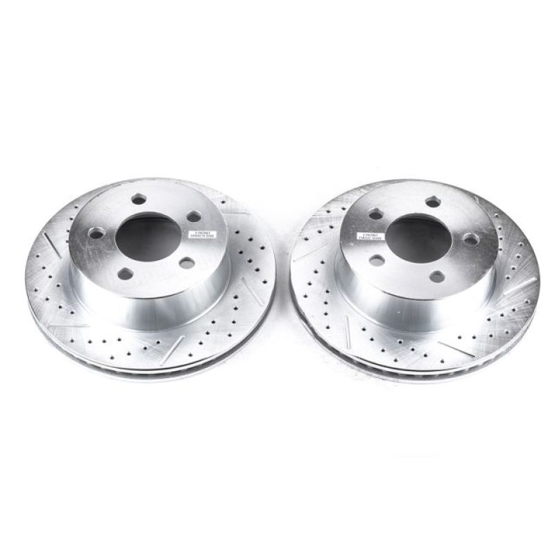 Power Stop 99-01 Jeep Cherokee Front Evolution Drilled & Slotted Rotors - Pair PowerStop