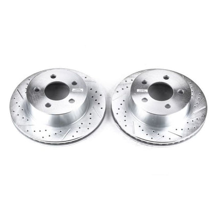Power Stop 99-01 Jeep Cherokee Front Evolution Drilled & Slotted Rotors - Pair PowerStop