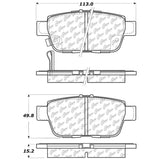 StopTech Premium Ceramic Rear Brake Pads - 308.11030