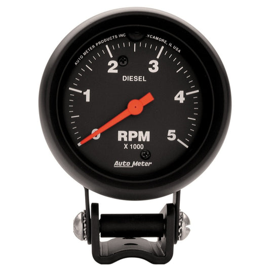 Autometer Z-Series 2-5/8in 5K RPM Diesel Pedestal Tachometer Gauge 2888