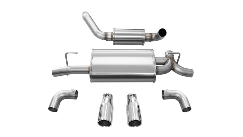 Corsa 18+ Jeep Wrangler JL 2.5in Dual Rear Exit Polished Tips Touring Axle-Back Exhaust CORSA Performance