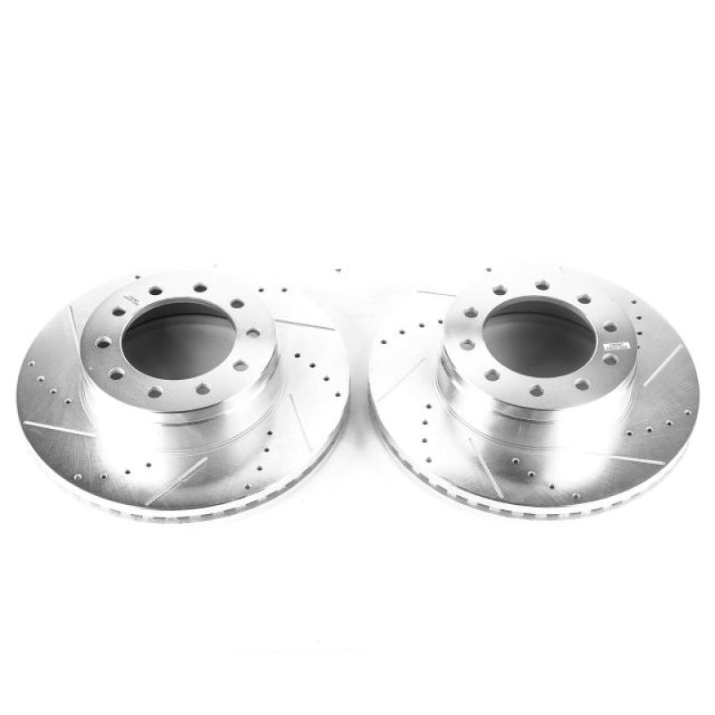 Power Stop 2017 Ford F-450 Super Duty Front Evolution Drilled & Slotted Rotors - Pair - eliteracefab.com