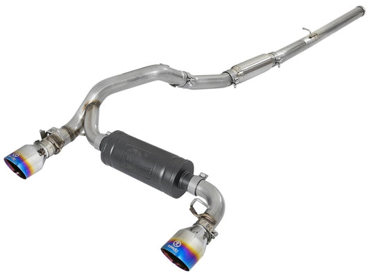 aFe Takeda 3in 304 SS Cat-Back Exhaust System w/ Blue Flame Tip 16-18 Ford Focus RS I4-2.3L (t) aFe